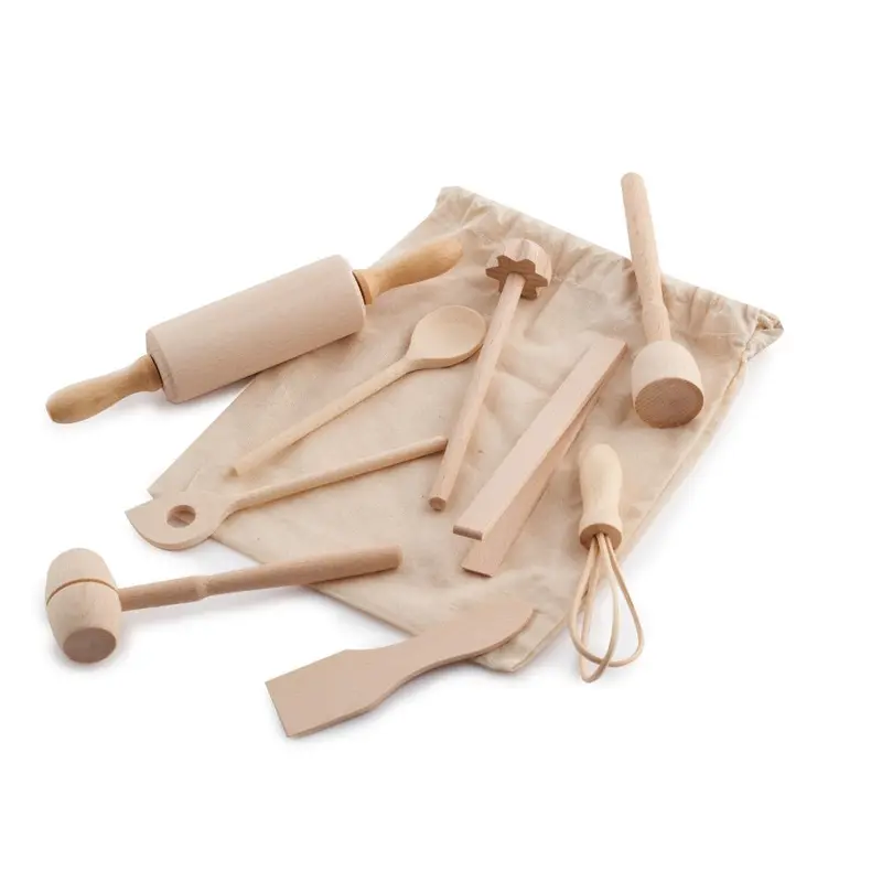 Ecoliving Wooden Mini Kitchen Utensil Children's Set 1