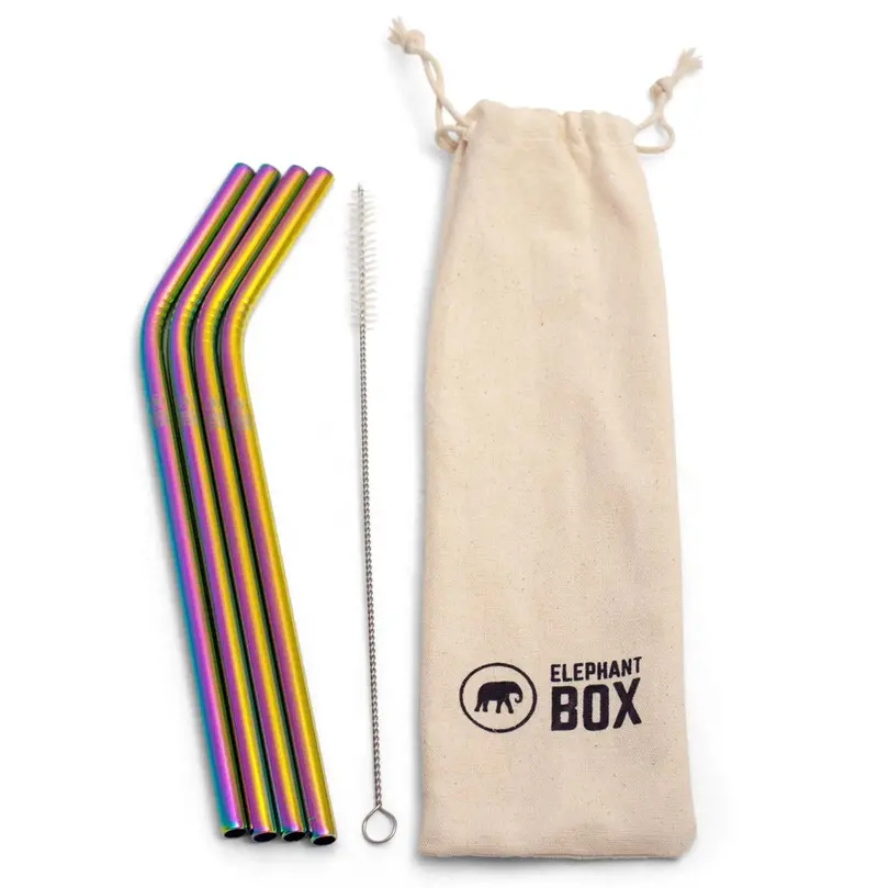 Elephant Box Rainbow Straws - 4 Pack 1