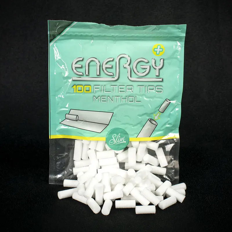 Energy Slim Menthol Filter Tips 6Mm - 100 Pack 1