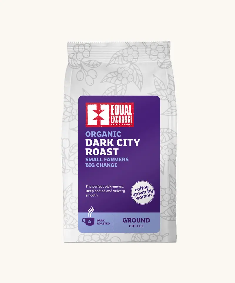 Equal Exchange Ground Coffee - Dark City Roast 200G Bbf Jan-26 1