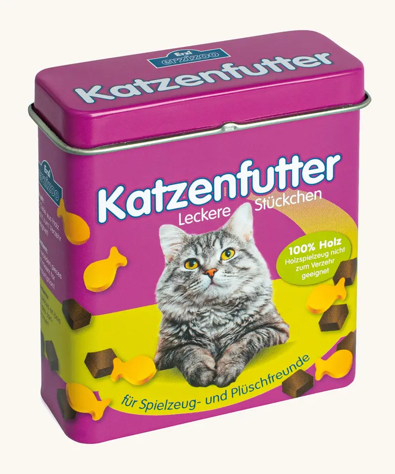 Erzi Cat Food Tin Wooden Play Food 1