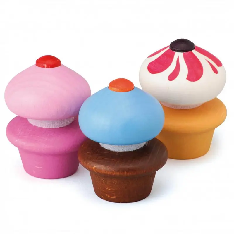 Erzi Cupcakes Wooden Play Food 1