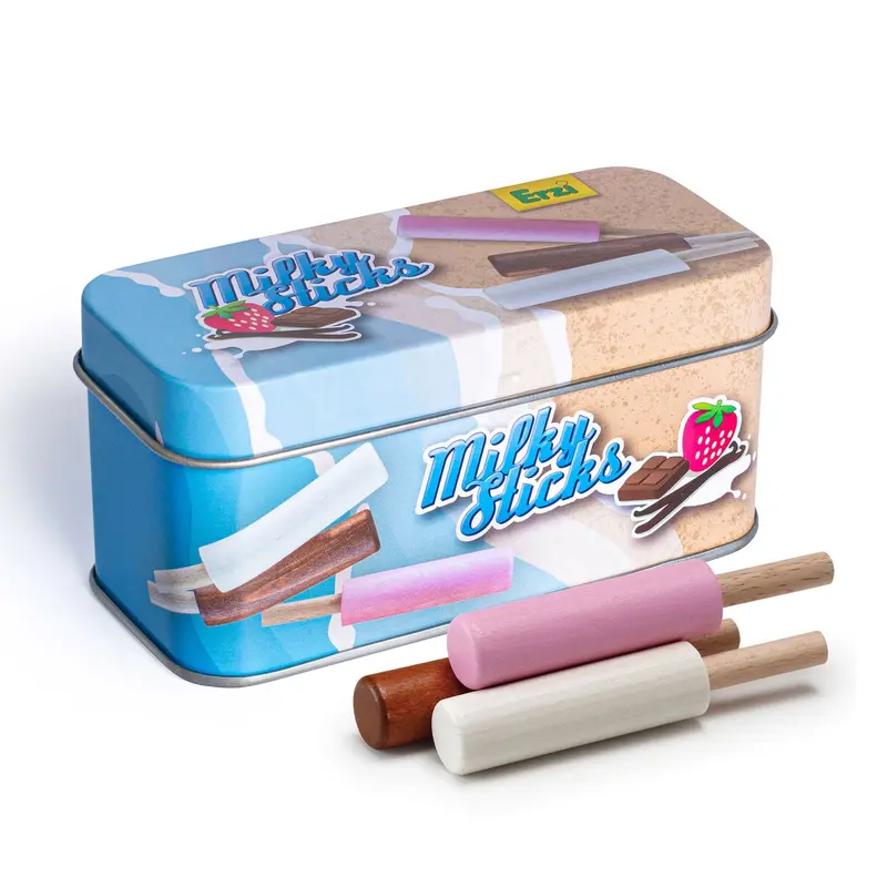 Erzi Ice Cream Milky Sticks In A Tin Wooden Play Food 1
