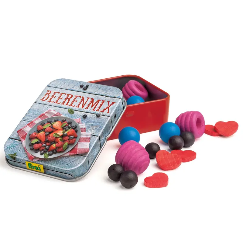 Erzi Mixed Berries In A Tin Wooden Play Food 1