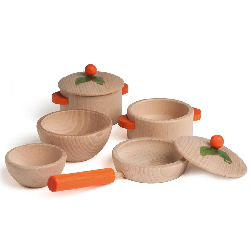 Erzi Natural Wooden Toy Cooking Set 1