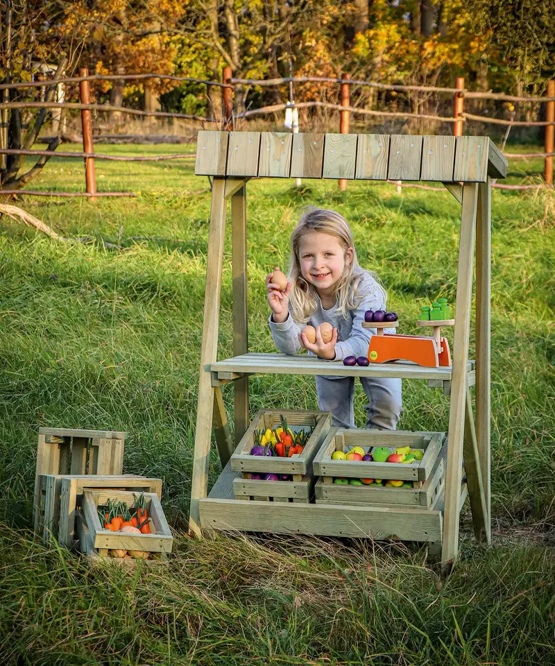 Erzi Outdoor Wooden Market Stall 1