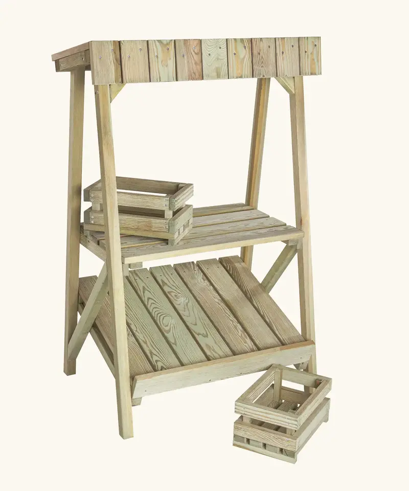 Erzi Outdoor Wooden Market Stall 2
