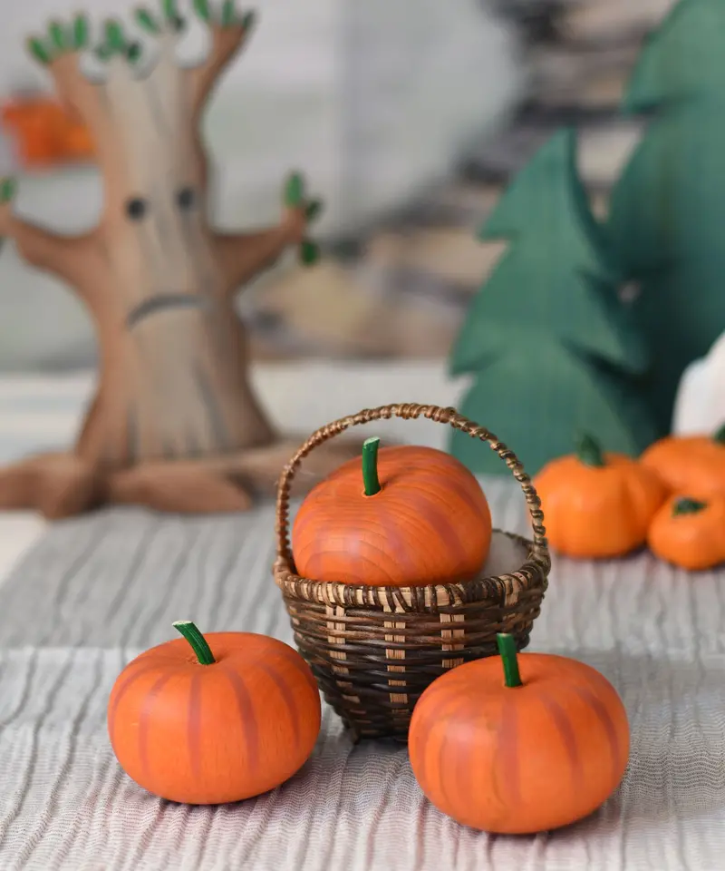 Erzi Pumpkin Wooden Play Food 2
