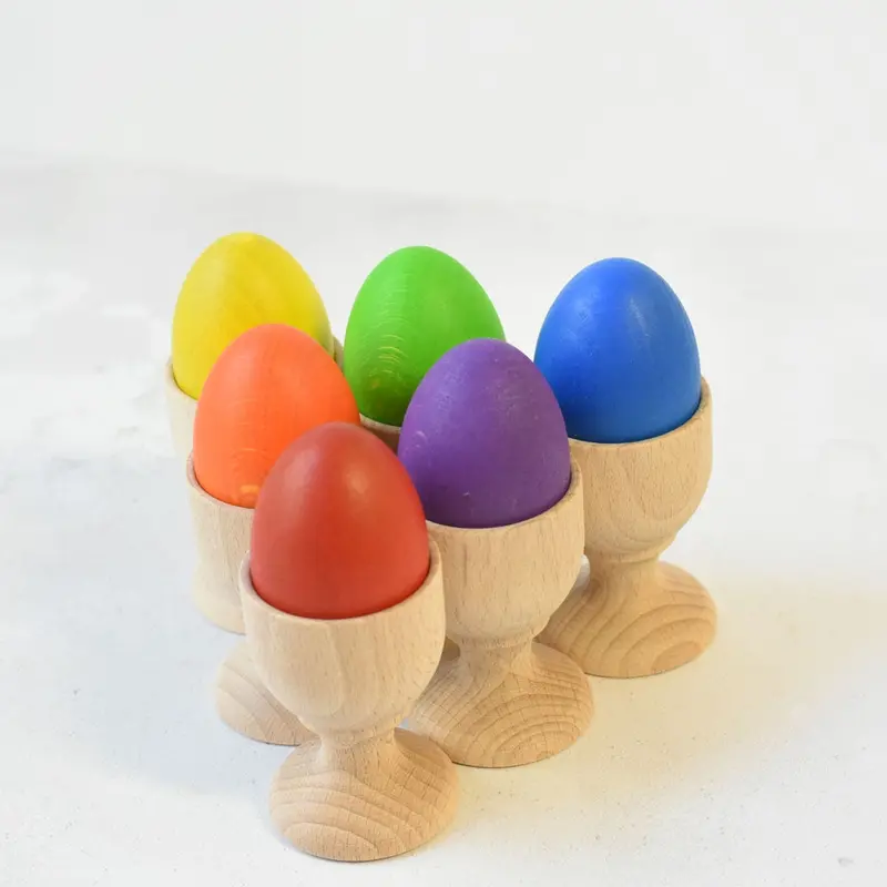 Erzi Six Coloured Eggs Wooden Play Food 2