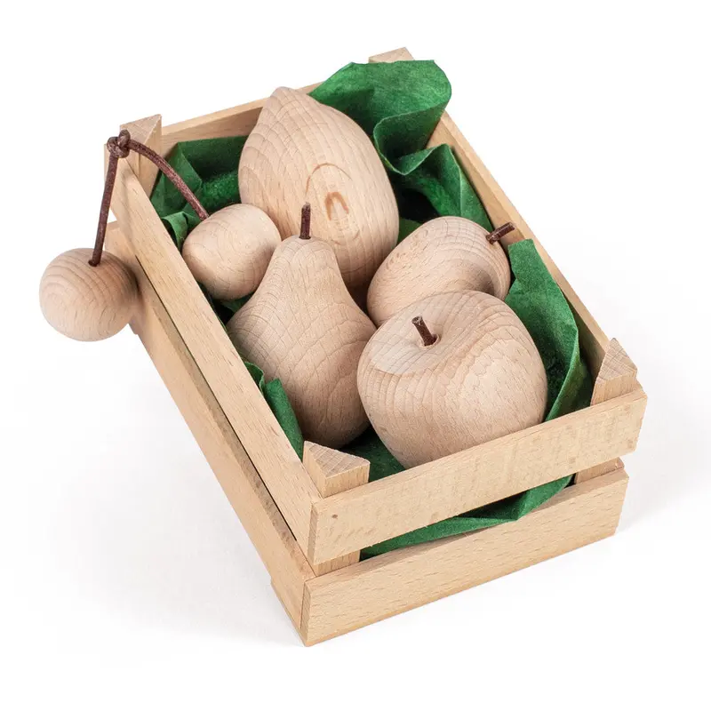 Erzi Small Assorted Natural Wooden Fruits Play Food Set 1
