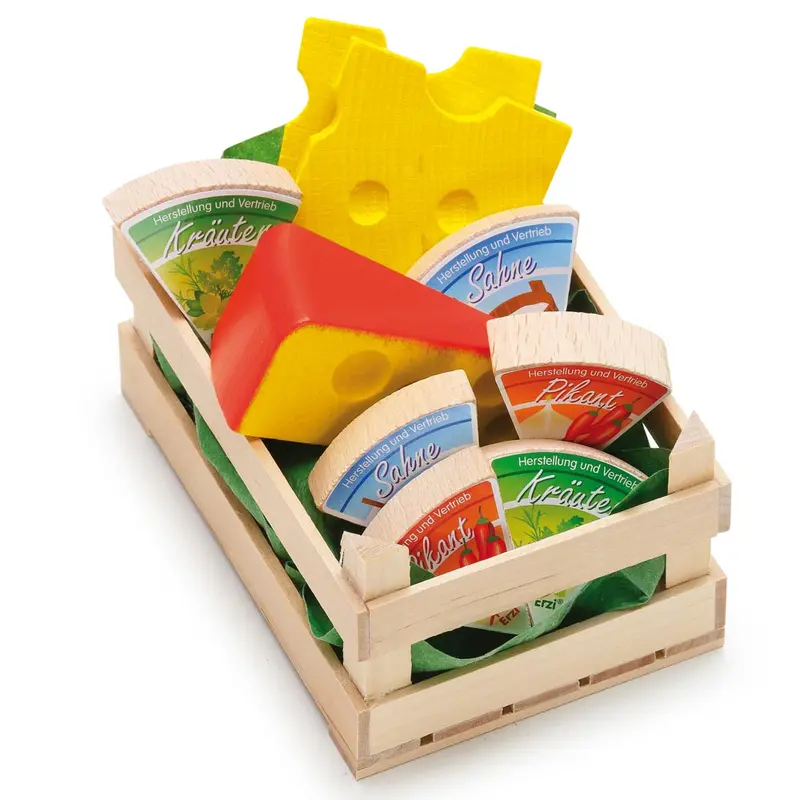 Erzi Small Assorted Wooden Cheese Play Food Set 1