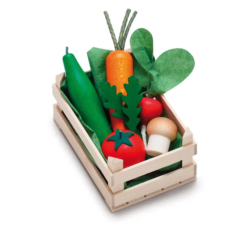 Erzi Small Assorted Wooden Vegetables Play Food Set 1