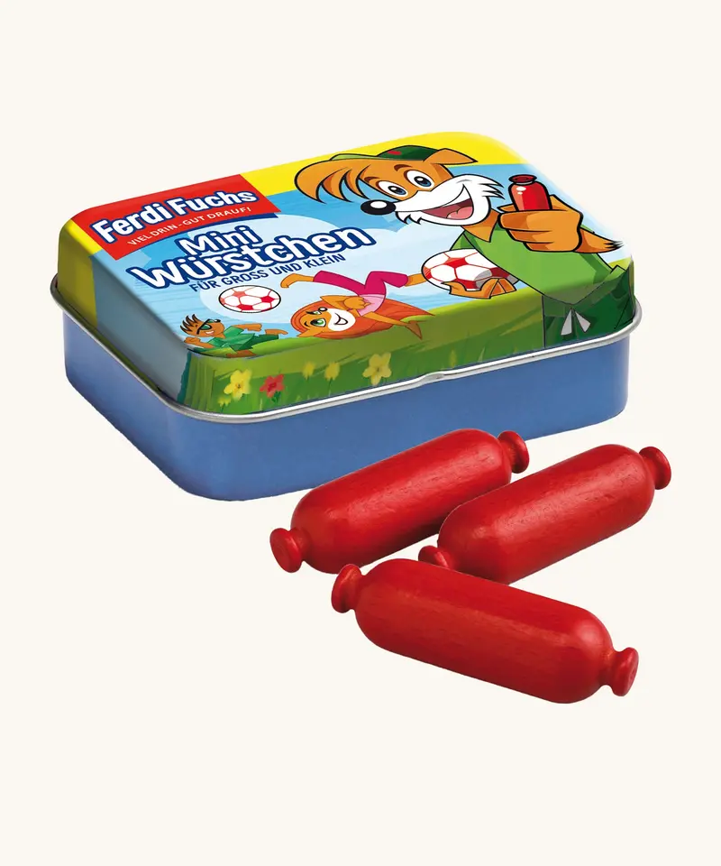 Erzi Toy Mini Sausages In A Tin 1