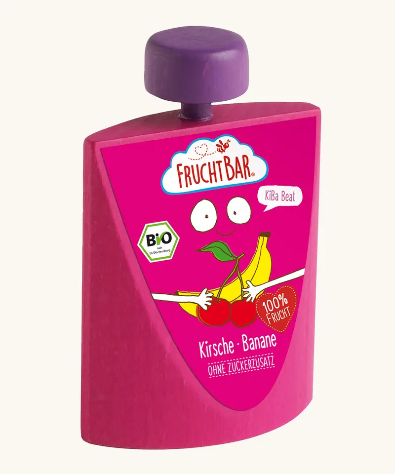 Erzi Toy Squeezy Cherry & Banana Fruit Pouch 1