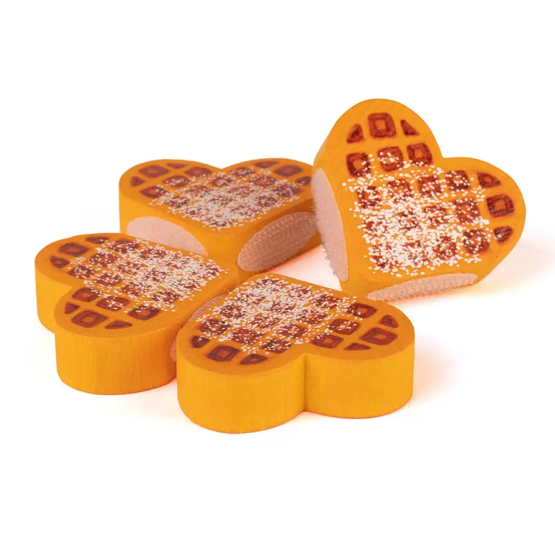 Erzi Waffles To Cut Wooden Play Food 2