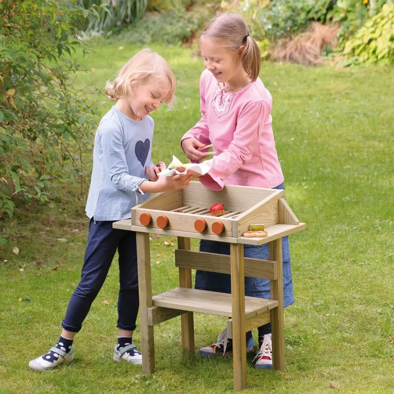 Erzi Wooden Toy Outdoor Barbecue And Grill 1
