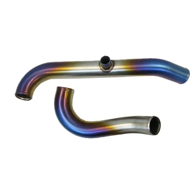Ets 03-06 Mitsubishi Evo 8/9 2.5" Titanium Short Route Upper Intercooler Piping 1