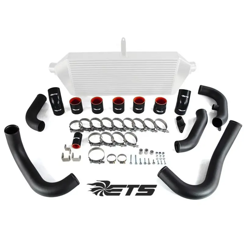 Ets 08-14 Subaru Sti Intercooler Piping - Wrinkle Black 1