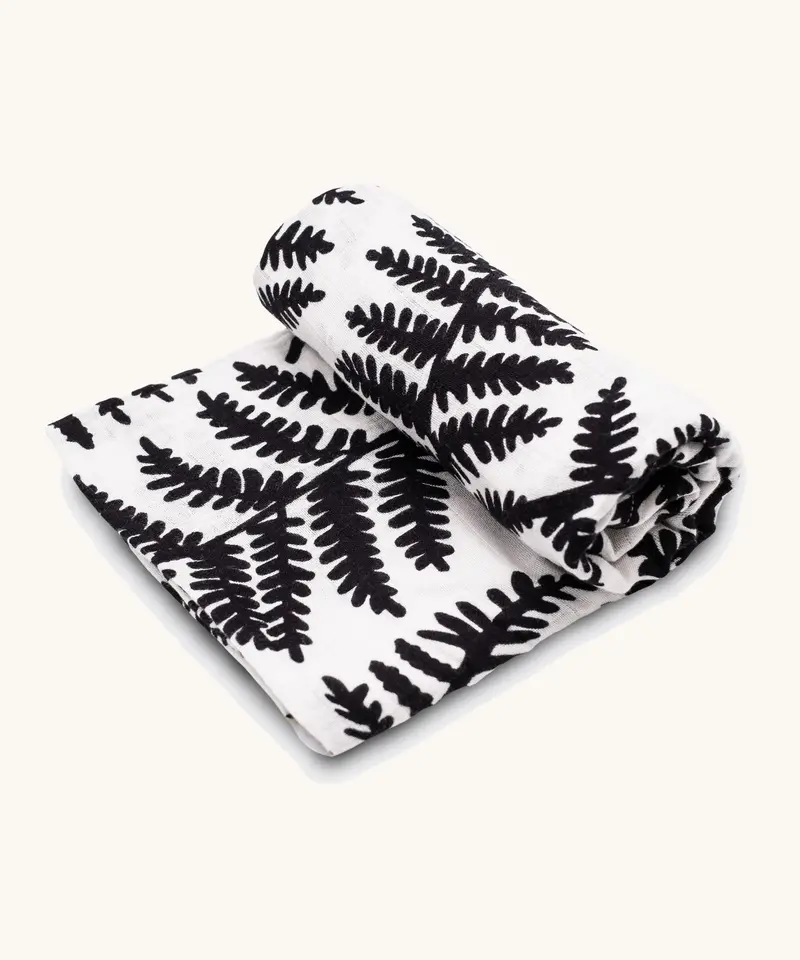 Etta Loves Extra Large Muslin Square - Fern 1