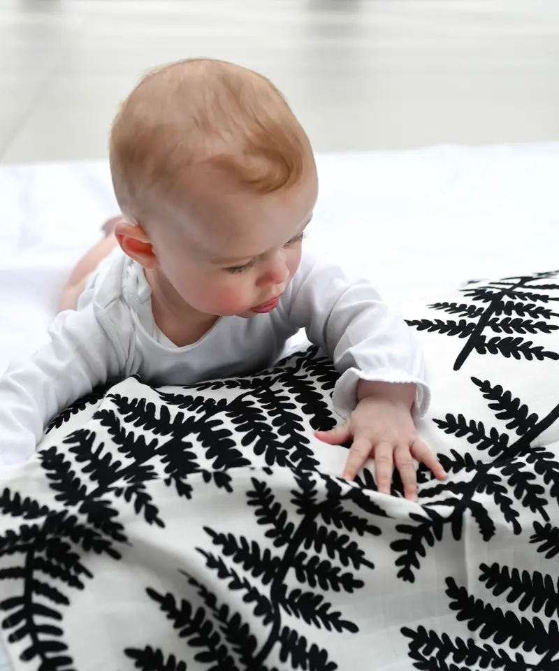 Etta Loves Extra Large Muslin Square - Fern 2