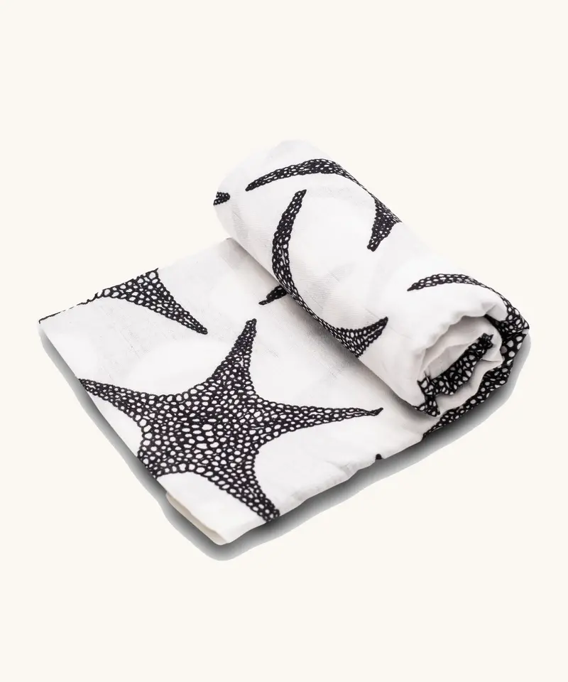 Etta Loves Extra Large Muslin Square - Starfish 1
