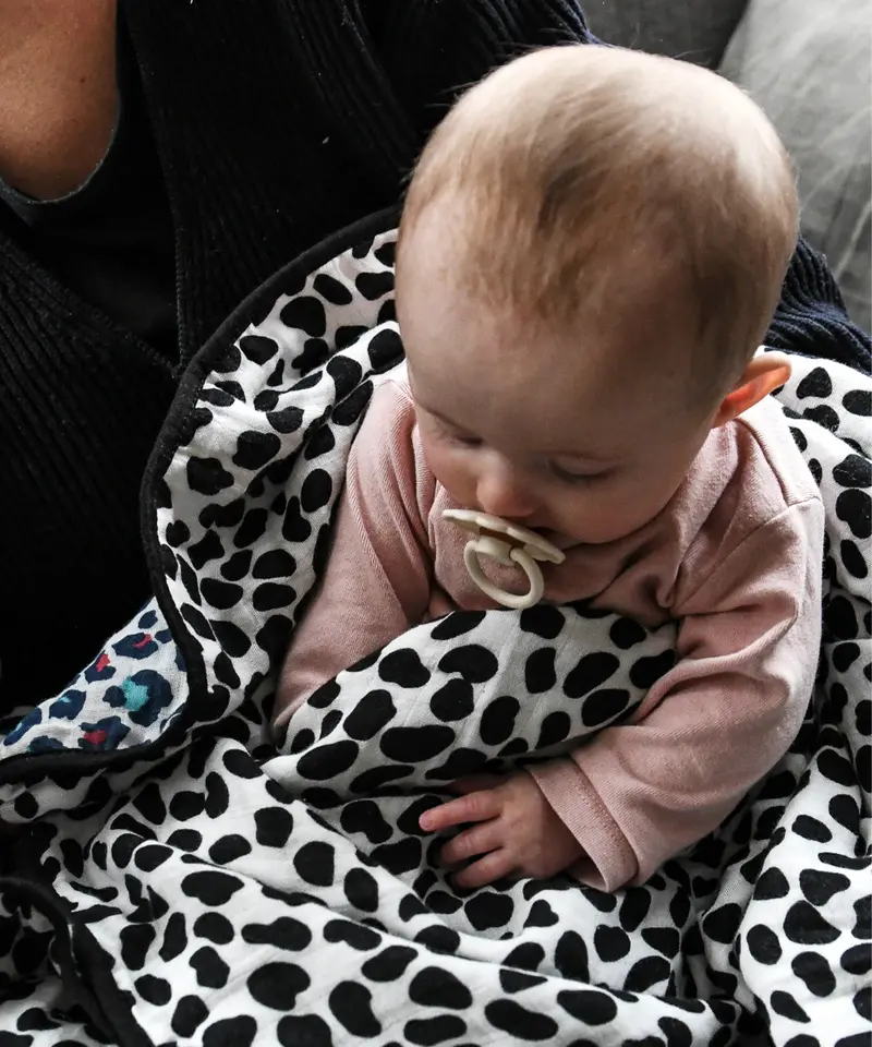 Etta Loves Reversible Organic Muslin Blanket - Animal 2