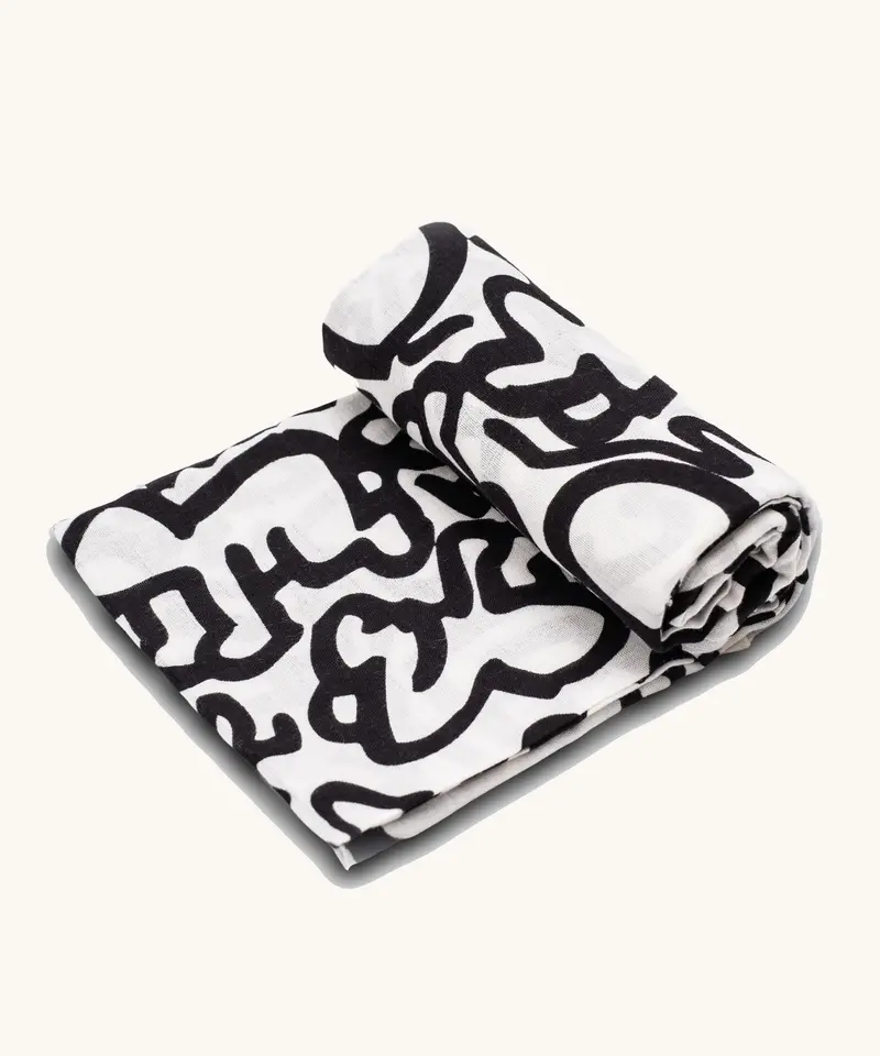Etta Loves X Keith Haring Extra Large Muslin Square - Baby 1
