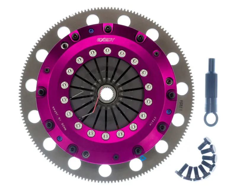 Exedy 11-16 Ford Mustang Gt 5.0L Hyper Twin Cerametallic Clutch Sprung Center Disc Push Type Cover 2