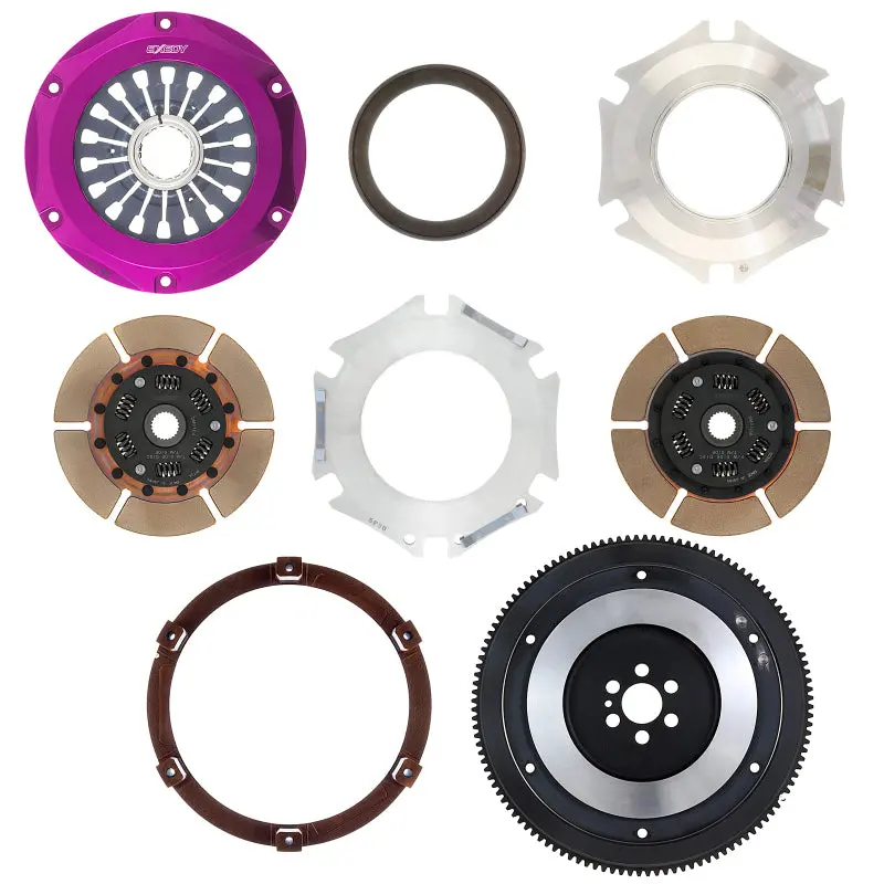Exedy 1993-1994 Nissan Skyline Gtr L6 Hyper Twin Cerametallic Clutch Sprung Center Disc Pull Type 2