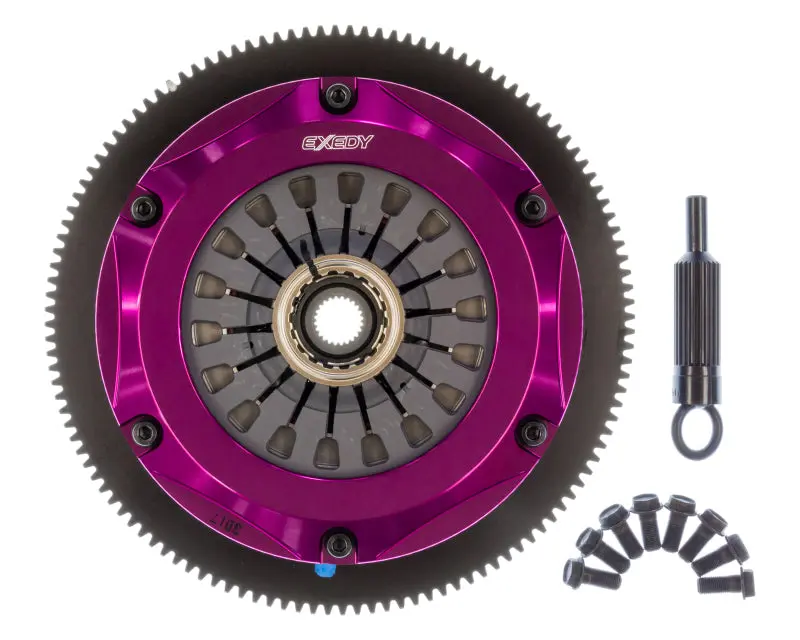 Exedy 2005-2005 Saab 9-2X Aero H4 Hyper Twin Cerametallic Clutch Sprung Center Disc Pull Type Cover 2