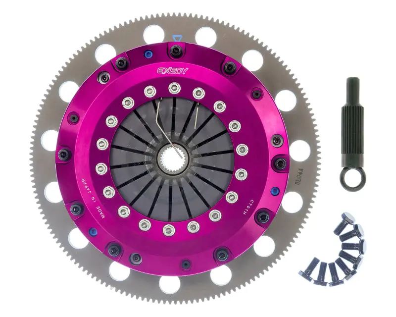 Exedy 96-16 Ford Mustang V8 4.6L/5.0L Hyper Twin Cerametallic Clutch Sprung Disc Push Type Cover 2