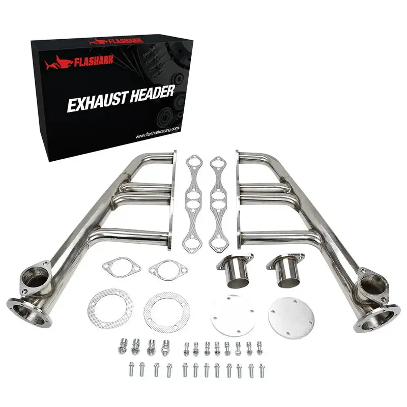 Exhaust Header For 1965-1974 Chevy Sbc 265-400 V8 Including D-Port Zz-4 Style Heads (Not Lt-1) 1