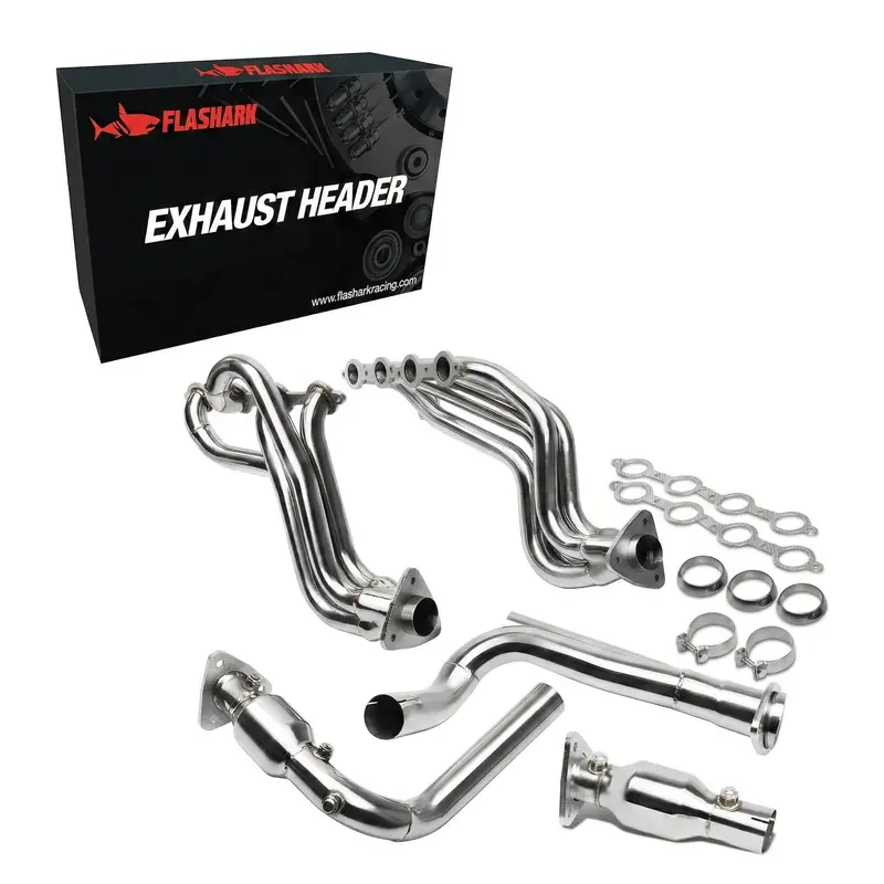Exhaust Header For 1999-2006 Chevy Avalanche/Suburban/Tahoe Gmc Sierra/Yukon Gmt800 4.8L 5.3L 6.0L V8 Engine (With Egr Valve) 1