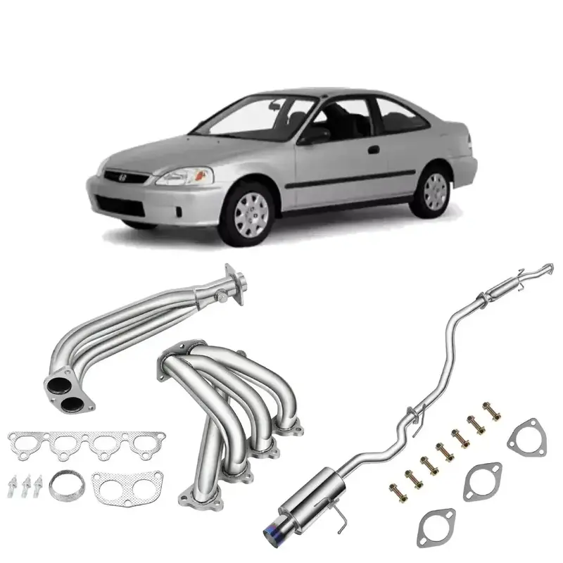 Exhaust Headers For 1988-2000 Honda Civic / Crx / Del Sol Sohc D16 (D16a6/D16z6/D16y8) 2
