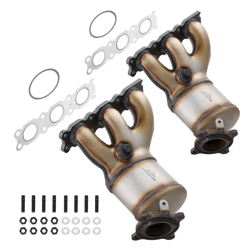 Exhaust Manifold Catalytic Converter For 2007-2012 Volvo Xc60/Xc70/V70/S80 Land Rover Lr2 2-Pc Left And Right 2