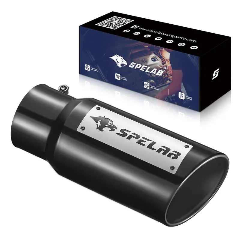 Exhaust Tip 4" In, 5"/6"/7" Out, 12"/18" Length T304 | Spelab 1