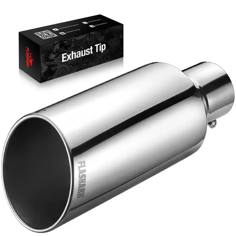 Exhaust Tip 5" In, 6"/7"/8" Out, 18" Length T304 1