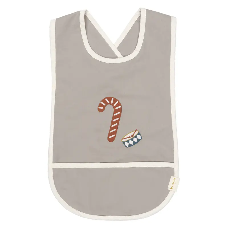 Fabelab Embroidered Crossback Bib - Candycane 1