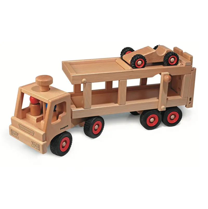 Fagus Wooden Car Transporter Lorry 1