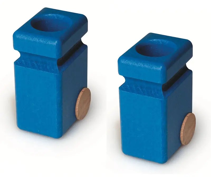 Fagus Wooden Garbage Cans - 2 Pack Blue 1