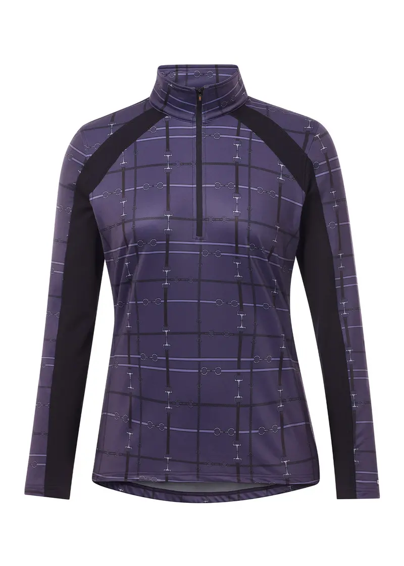 First Level Quarter Zip Stretch Fleece Tech Top - Print 19