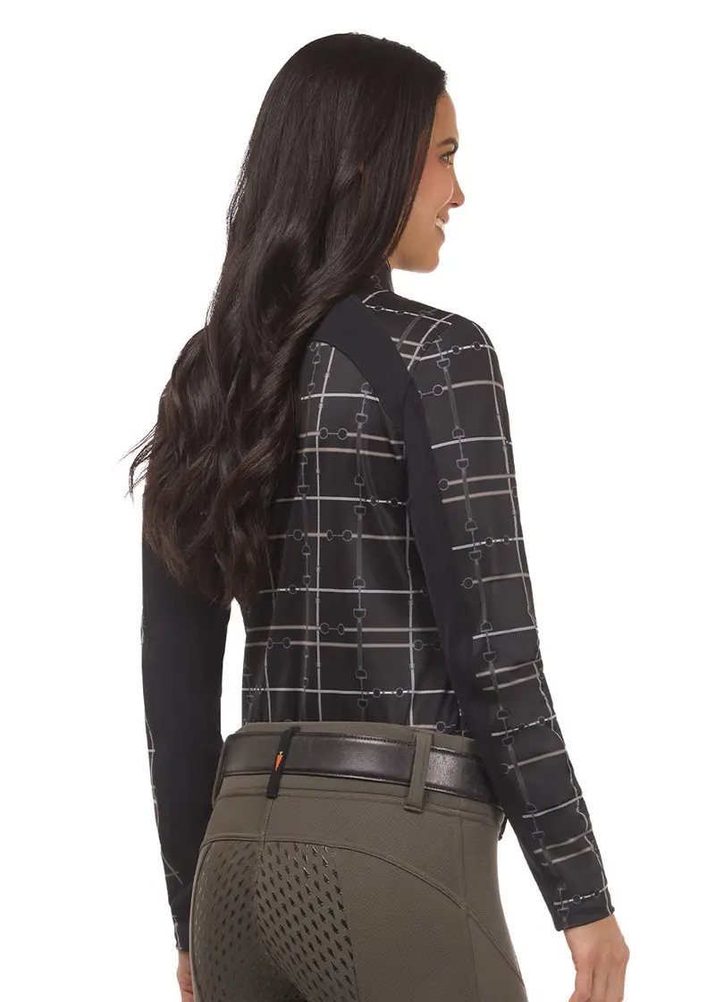 First Level Quarter Zip Stretch Fleece Tech Top - Print 27