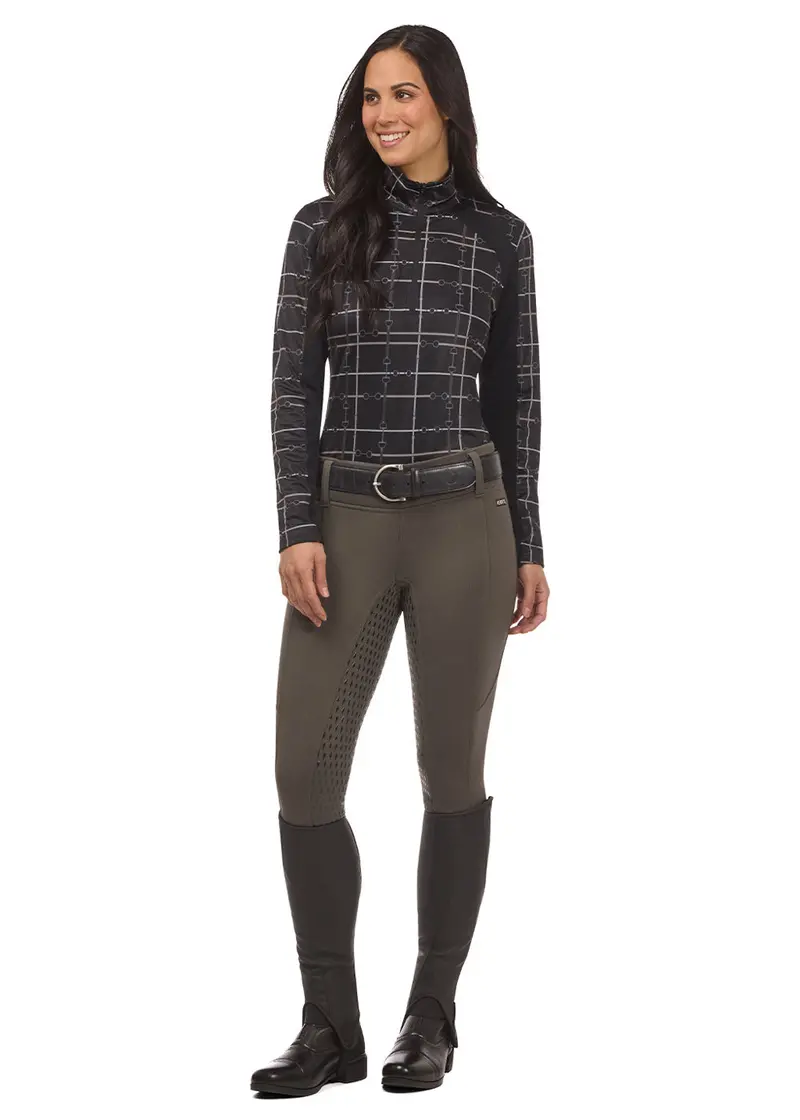 First Level Quarter Zip Stretch Fleece Tech Top - Print 28