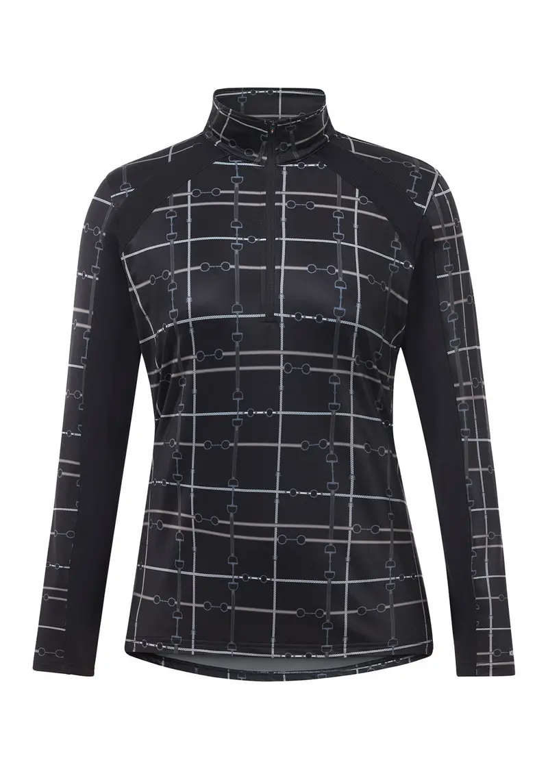 First Level Quarter Zip Stretch Fleece Tech Top - Print 29