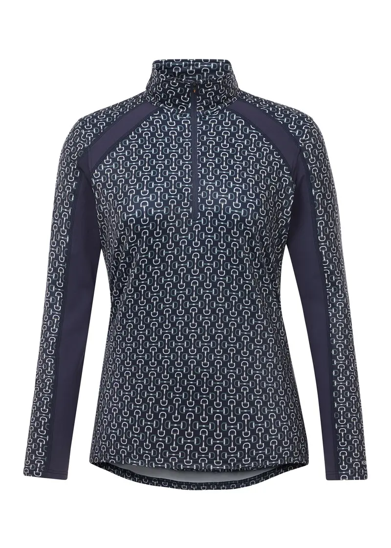 First Level Quarter Zip Stretch Fleece Tech Top - Print 6