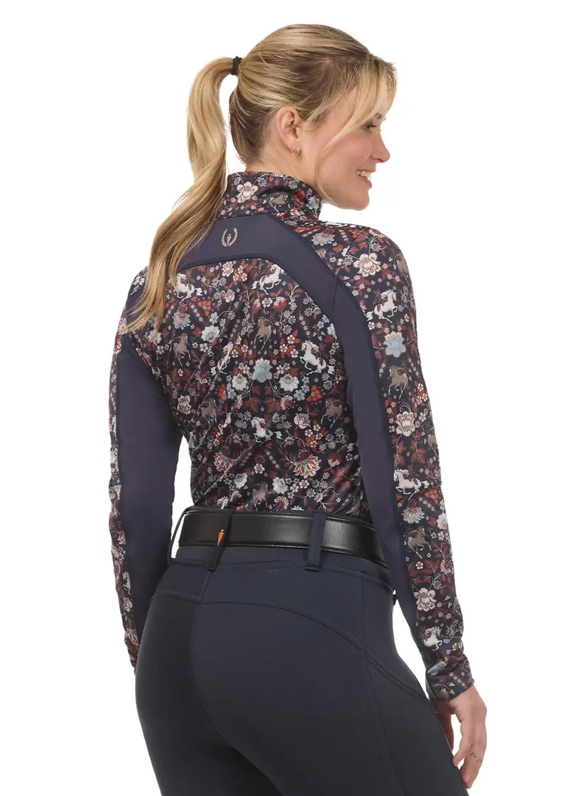 First Level Quarter Zip Stretch Fleece Tech Top - Print 8