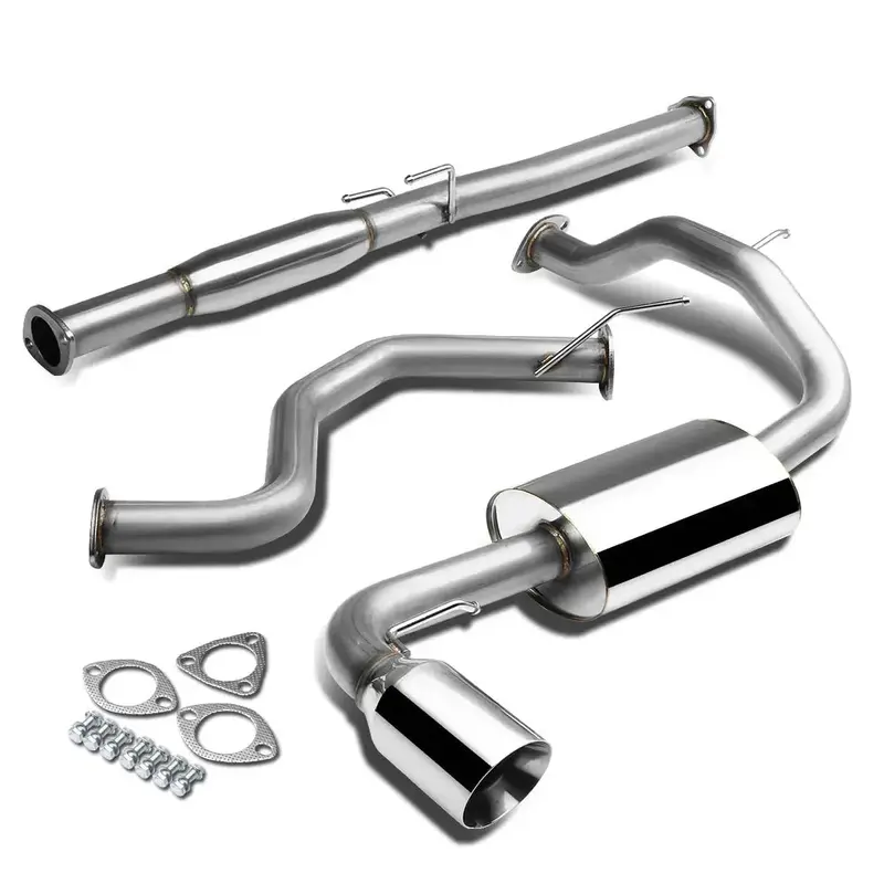 For 1990-1991 Honda Crx 1.5L 4" Rolled Muffler Tip Racing Catback Exhaust System 1
