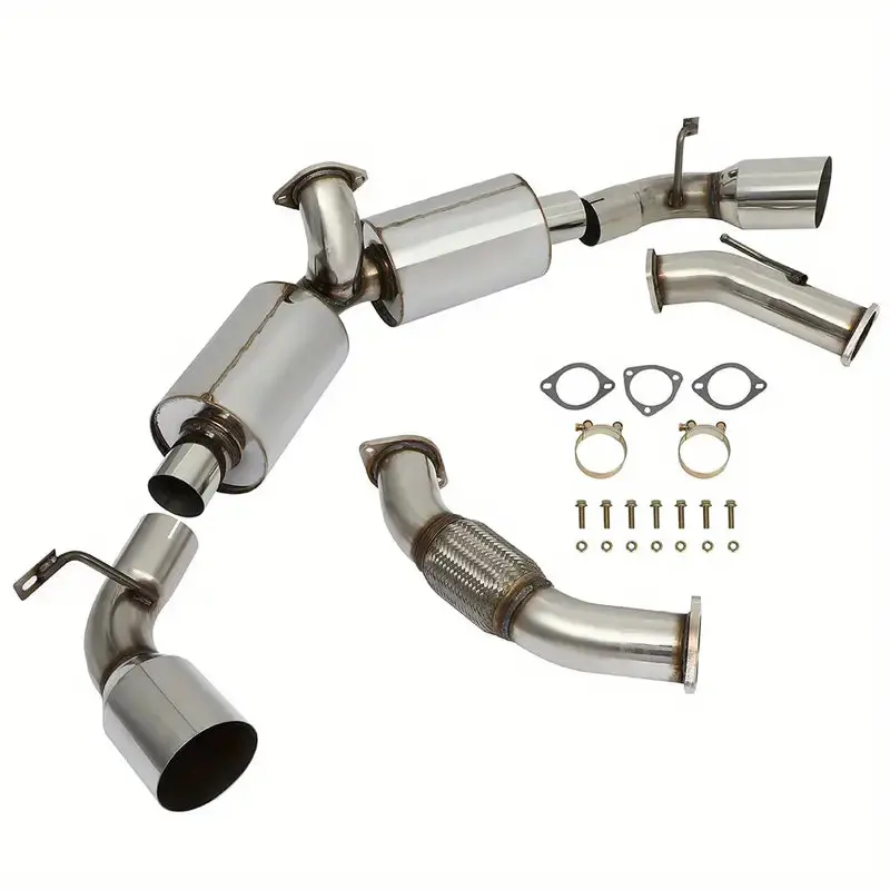 For 1991-1995 Toyota Mr2 Turbo Sw20 Catback Exhaust System W/4.5 Inches Dual Burnt Muffler Tip 2.0L 1