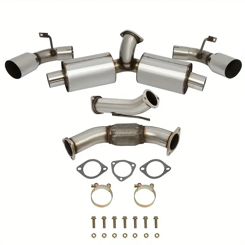 For 1991-1995 Toyota Mr2 Turbo Sw20 Catback Exhaust System W/4.5 Inches Dual Burnt Muffler Tip 2.0L 2