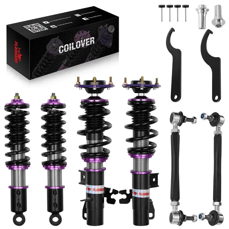 For 2007-2015 Mini Cooper Fwd (R56/R57/R58/R59) 32-Way Damping Coilover Shock Absorbers Struts | Flashark 1